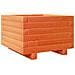 Fioriera Giardino Marrone Cera 40x40x26,5cm Legno Massello Pino - Foto miniatura 1