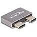 Adattatore USB 40 Gbps USB Type-C 2 x maschio per 2 x femmina port saver in metallo - Foto miniatura 1