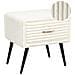Comodino 1 Cassetto Flayat Velluto A Coste Bianco Sporco - Foto miniatura 2