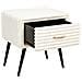 Comodino 1 Cassetto Flayat Velluto A Coste Bianco Sporco - Foto miniatura 4