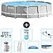 Piscina Fuori Terra - In Giro - 427x107 Cm - Grigio - Include Accessori Coordinati A2230 - Foto miniatura 1