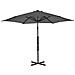 Ombrellone Da Esterni Con Palo In Acciaio 300 Cm Antracite - Foto miniatura 3
