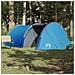 Tenda da Campeggio a Tunnel per 4 Persone Blu Impermeabile - Foto miniatura 2