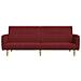 Divano Letto a 2 Posti Rosso Vino in Tessuto - Foto miniatura 5