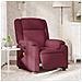 Poltrona Massaggiante Reclinabile Elettrica Rosso Vino Tessuto - Foto miniatura 2