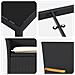 Set da pranzo da giardino  da 7 pezzi con cuscini Rattan sintetico nero, Tavolo da giardino  nero 200x80x73 cm con vetro temperato - Foto miniatura 9