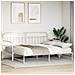 Struttura Letto Daybed con Letto Estraibile Bianco 107x203 cm in Acciaio - Foto miniatura 5