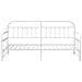 Struttura Letto Daybed con Letto Estraibile Bianco 107x203 cm in Acciaio - Foto miniatura 6