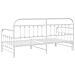 Struttura Letto Daybed con Letto Estraibile Bianco 107x203 cm in Acciaio - Foto miniatura 8