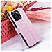 Custodia A Portafoglio Per Iphone 15 Pro Max Con Supporto E Linguetta Magnetica, Rosa - Foto miniatura 5