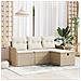 Set Divano da Giardino 4 pcs beige e panna 176 x 117 x 85 cm - Foto miniatura 2