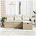 Set Divano da Giardino 4 pcs beige e panna 176 x 117 x 85 cm - Foto miniatura 3