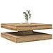Tavolino da Caffè Girevole a 360 Gradi Artigianale 90x90x34,5cm - Foto miniatura 2