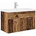 Mobile Bagno Lavabo Integrato Legno Antico in Legno Multistrato - Foto miniatura 1