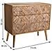 Cassettiera In Legno Marrone 73x36x65h - Foto miniatura 7