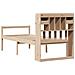 Letto Libreria senza Materasso 90x200 cm Legno Massello Pino - Foto miniatura 6