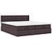 Struttura Letto Pouf con Materassi 160x200 cm in Tessuto - Foto miniatura 6