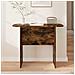 Tavolo consolle Rovere fumé 93 x 40 x 75 cm Legno multistrato - Foto miniatura 4