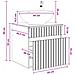 Mobile lavabo da parete Bianco Lucido 49 x 44,5 x 66,5 cm - Foto miniatura 7