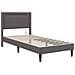 Struttura letto con materasso Grigio 90 x 190 cm Similpelle - Foto miniatura 6