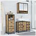 Set di mobili per il bagno con porta 3 pcs Rovere artigianale - Foto miniatura 4
