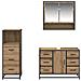 Set di mobili per il bagno con porta 3 pcs Rovere artigianale - Foto miniatura 5
