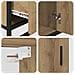 Set di mobili per il bagno con porta 3 pcs Rovere artigianale - Foto miniatura 7