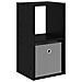 Comodino Rovere Nero 30,5 x 27 x 59,5 cm Legno multistrato - Foto miniatura 1