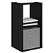 Comodino Rovere Nero 30,5 x 27 x 59,5 cm Legno multistrato - Foto miniatura 3