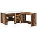 Letto alto per bambini con scrivania 2 pz Legno antico - Foto miniatura 1