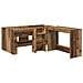 Letto alto per bambini con scrivania 2 pz Legno antico - Foto miniatura 3