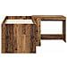 Letto alto per bambini con scrivania 2 pz Legno antico - Foto miniatura 4