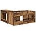 Letto alto per bambini con scrivania 2 pz Legno antico - Foto miniatura 5
