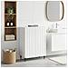Mobiletto da Bagno ZWOLLE Bianco Lucido 59,5 x 31 x 79,5 cm - Foto miniatura 2