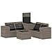 Set di divani 6 pz Grigio e Blu Navy Rattan sintetico e Acciaio - Foto miniatura 5