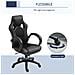 Poltrona Ufficio Stile Racing Gaming Regolabile Nero - Foto miniatura 6