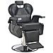 Poltrona Da Barbiere Nera 72x68x98 Cm In Similpelle - Foto miniatura 1