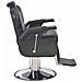 Poltrona Da Barbiere Nera 72x68x98 Cm In Similpelle - Foto miniatura 3