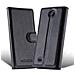 Custodia Compatibile Con Htc Desire 300 In Nero Carbone - Coperchio Protettiva Con Chiusura Magnetica, Funzione Stand E Tasca Per Le Carte - Foto miniatura 2