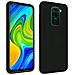 Cover Silicone Xiaomi Redmi Note 9 Semi-rigida Opaca Soft Touch Nero - Foto miniatura 1
