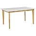 Tavolo Da Pranzo Allungabile Bianco E Colore Legno Chiaro 140/180 X 90 Cm Sola - Foto miniatura 5