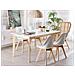 Tavolo Da Pranzo Allungabile Bianco E Colore Legno Chiaro 140/180 X 90 Cm Sola - Foto miniatura 3