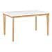 Tavolo Da Pranzo Allungabile Bianco E Colore Legno Chiaro 140/180 X 90 Cm Sola - Foto miniatura 11