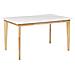 Tavolo Da Pranzo Allungabile Bianco E Colore Legno Chiaro 140/180 X 90 Cm Sola - Foto miniatura 8