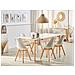 Tavolo Da Pranzo Allungabile Bianco E Colore Legno Chiaro 140/180 X 90 Cm Sola - Foto miniatura 13