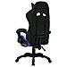 Sedia Da Gaming Con Luci A Led Rgb Blu E Nera In Similpelle - Foto miniatura 5