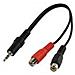 Adattatore Sdoppiatore Audio Stereo 0.2m M / F - Rosso / Nero - Foto miniatura 1