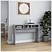 Tavolino Consolle Grigio Cemento 105x30x80cm Legno Multistrato - Foto miniatura 3