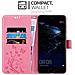 Cadorabo Custodia Compatibile Con Huawei P10 Plus In Rosa Fiore - Coperchio Protettivo In Design Floreale Con Chiusura Magnetica, Funzione Stand E Slot Per Carte - Foto miniatura 3