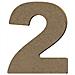 Numero 2 In Legno Mdf Per La Decorazione - 8 Cm - Foto miniatura 1